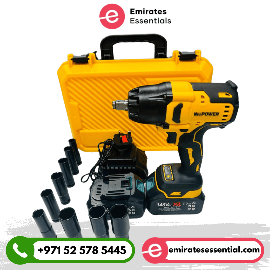 Neo Power Professional Cordless Impact Wrench 148V with Dual Batteries
