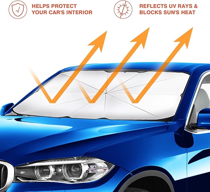 Windshield Sunshade Car Umbrella Universal Fit & Portable