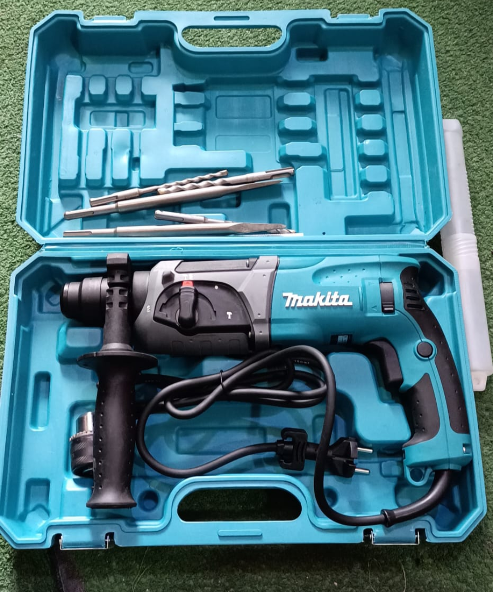 3000 Watt Makita Hammer Rotary Drill with SDS Plus Mixed Drill Bit Set