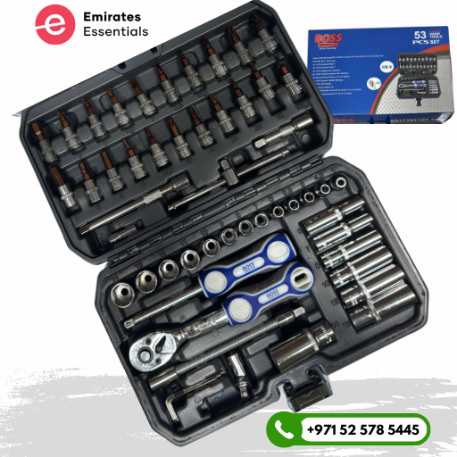 Buy BOSS 53 PCS Ratchet Socket Set UAE