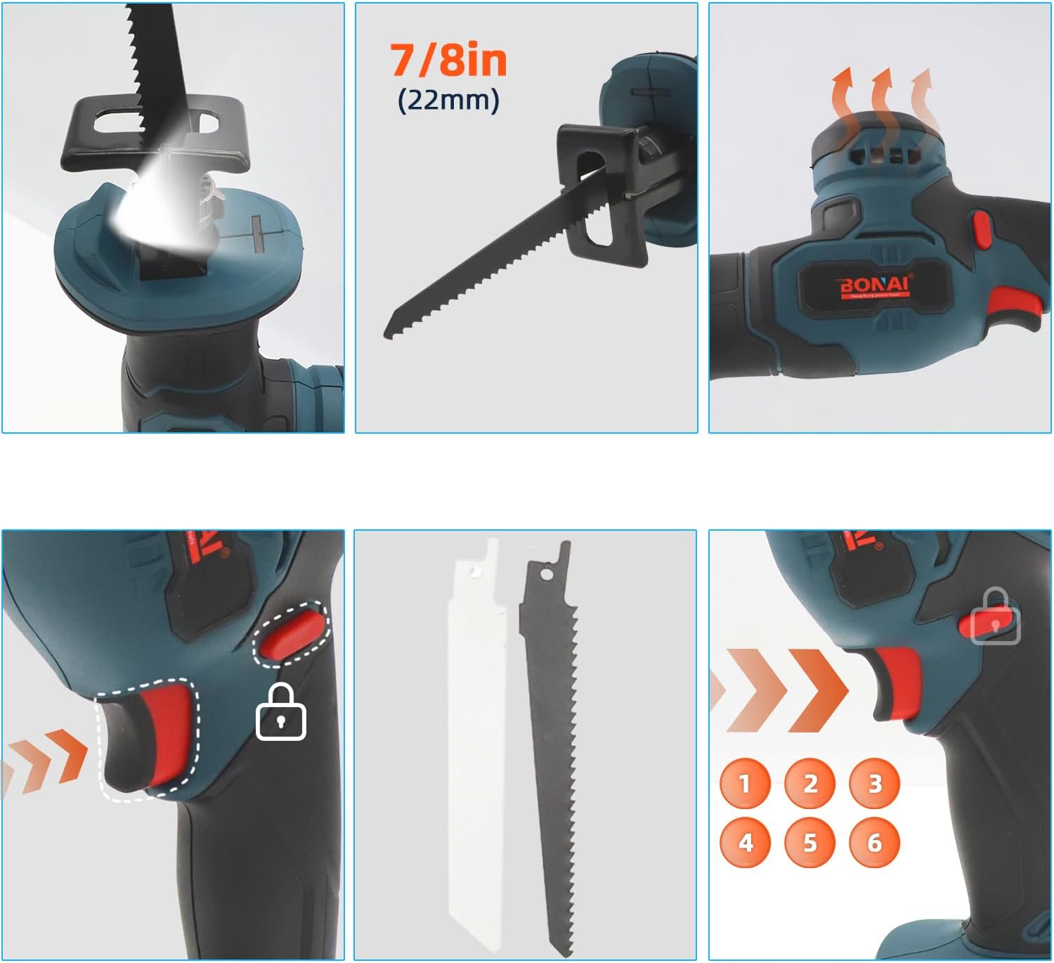 Boss Cordless Reciprocating Saw 36V w/ Dual Batteries