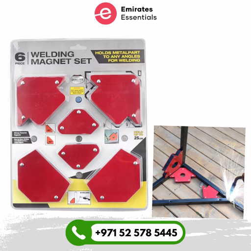 مجموعة حامل لحام مغناطيسي مكونة من 6 قطع لحمل الأجزاء المعدنية بأي زاوية