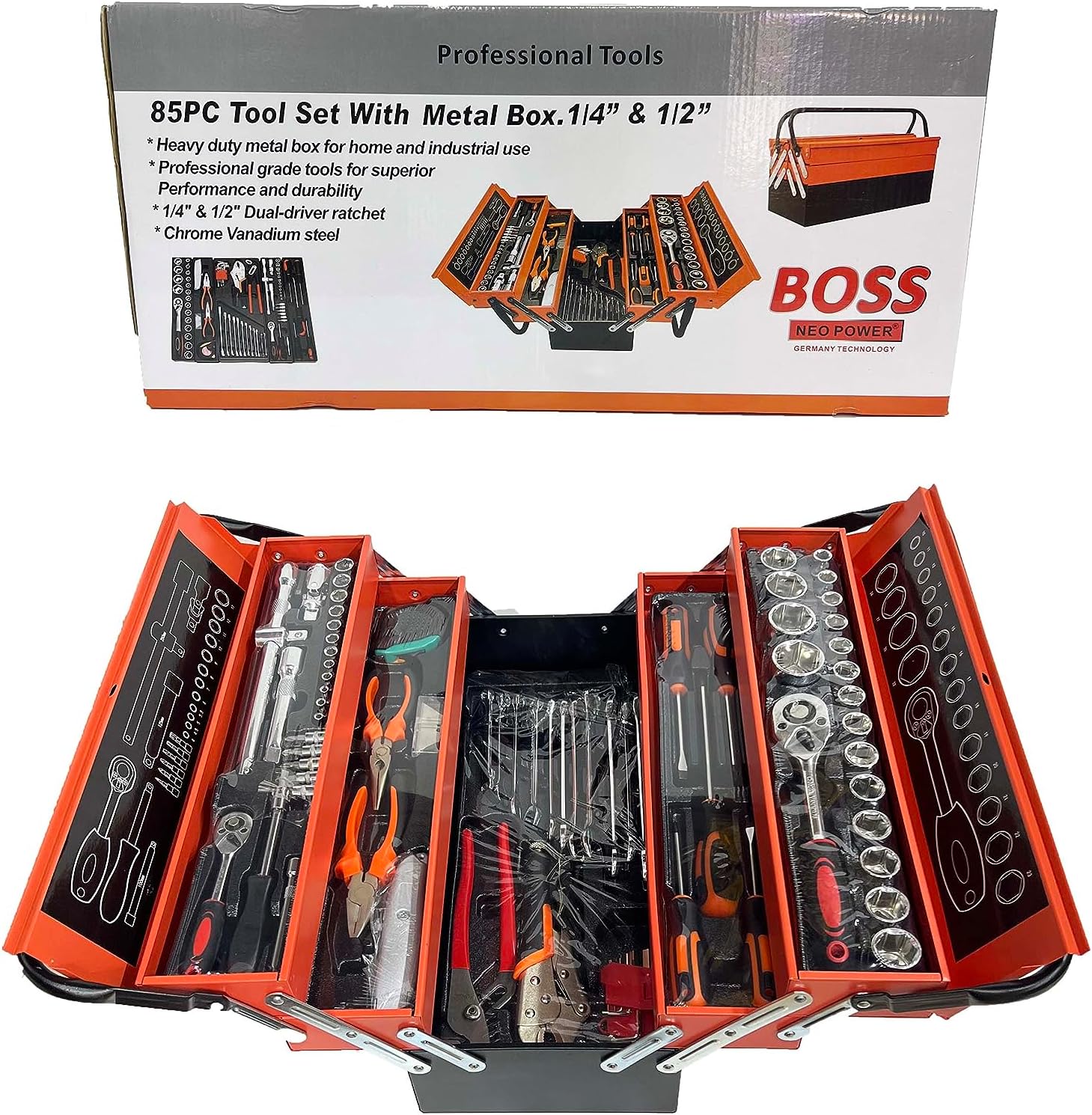 red Socket & Wrench Set