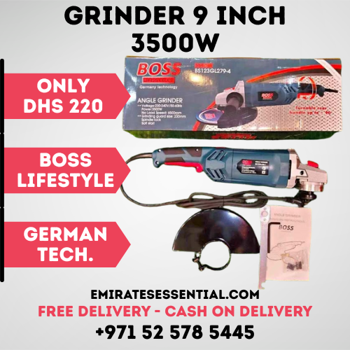 Boss 9 inch Grinder with Variable Speed 220V 2300W