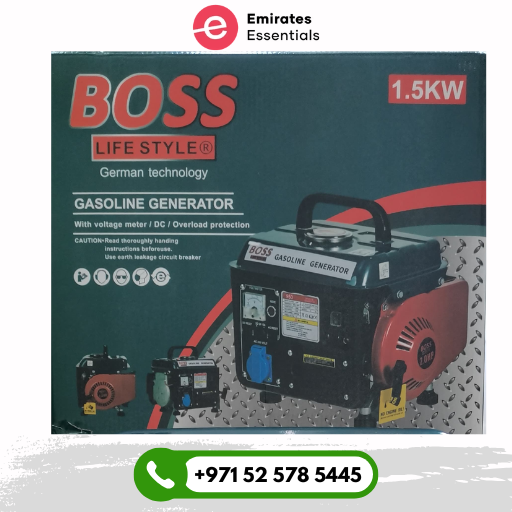 Boss 1.5Kv Portable Gasoline Generator with over load Protection