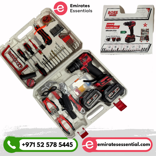 Boss 148V Cordless Drill With Complete Hand Tool Kit Set 