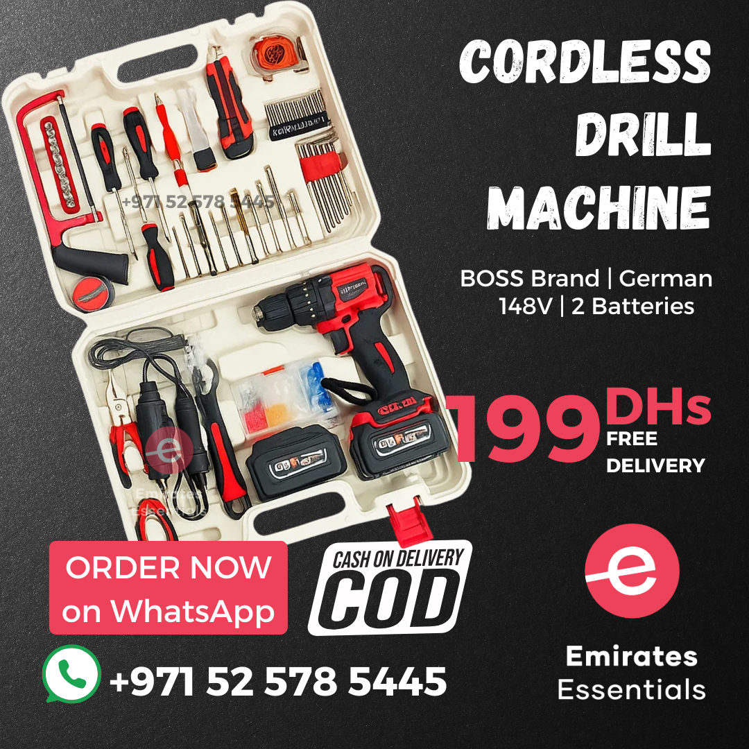 Boss cordless drill with long battery life