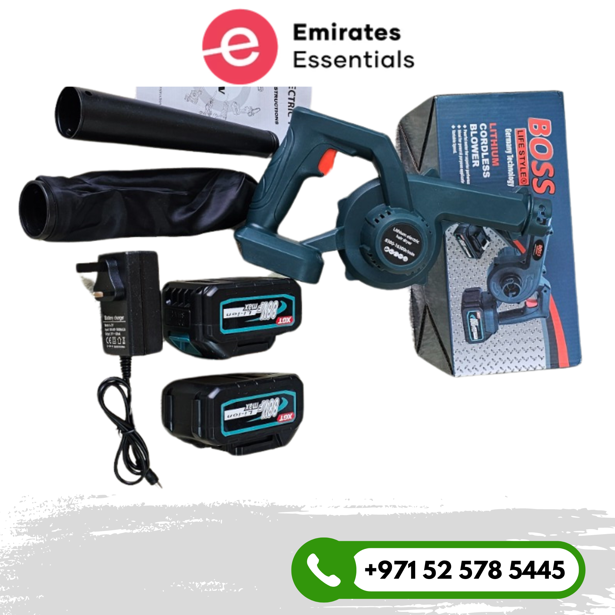Boss 88V Corldless Blower with Dust Bag Battery and Charger 