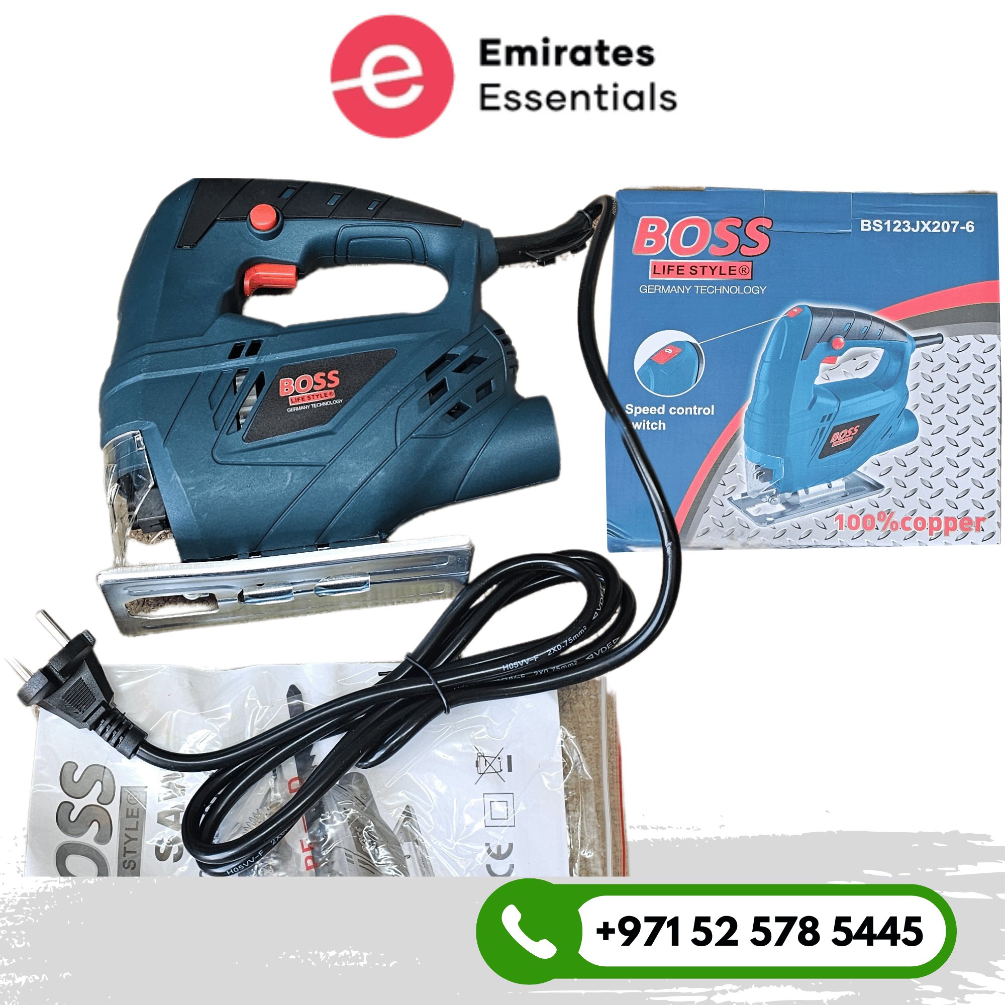 Boss Corded Jig Saw Cutter 600W with Blade 