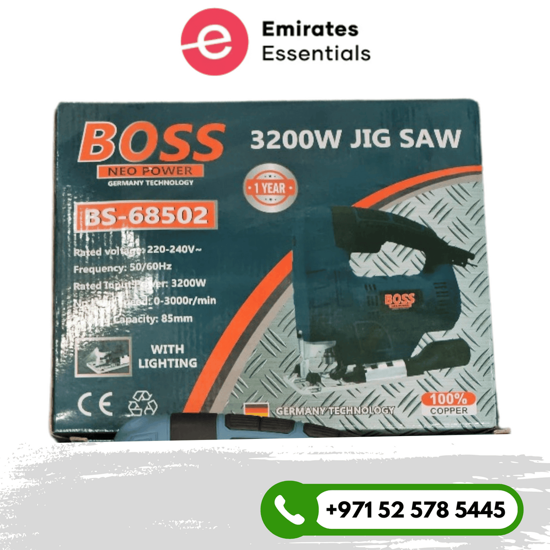 Boss Corded Jigsaw with Variable Speed Lighting 3200W box