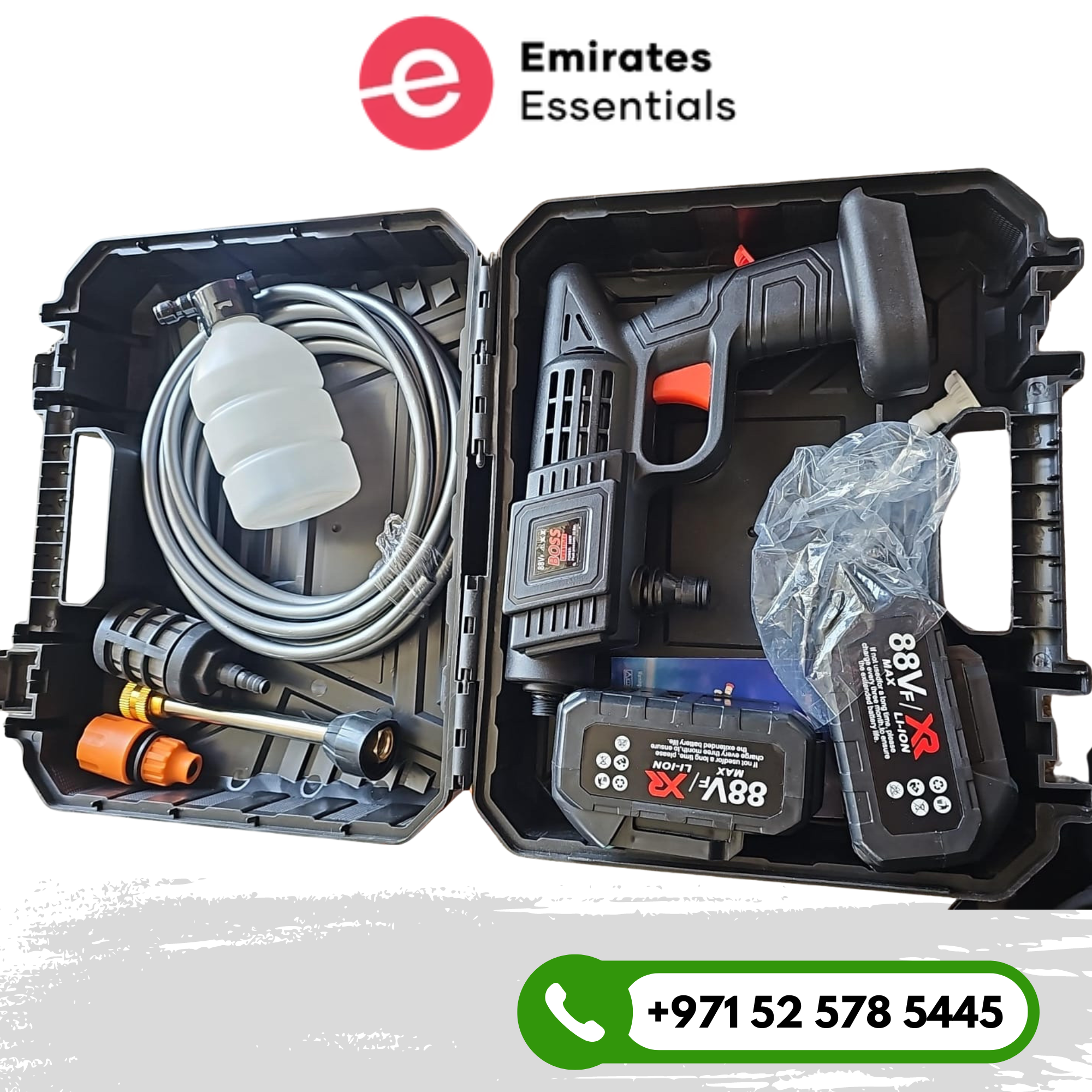 Boss Car Wash Foam Gun - 88 Volts Double Batteries included