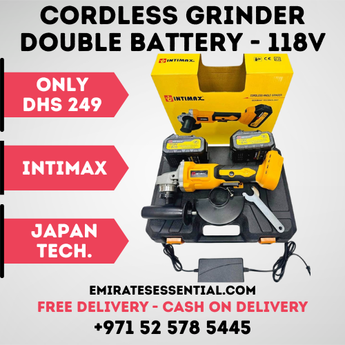 Intimax Battery Hand Grinder with Dual Batteries 118V