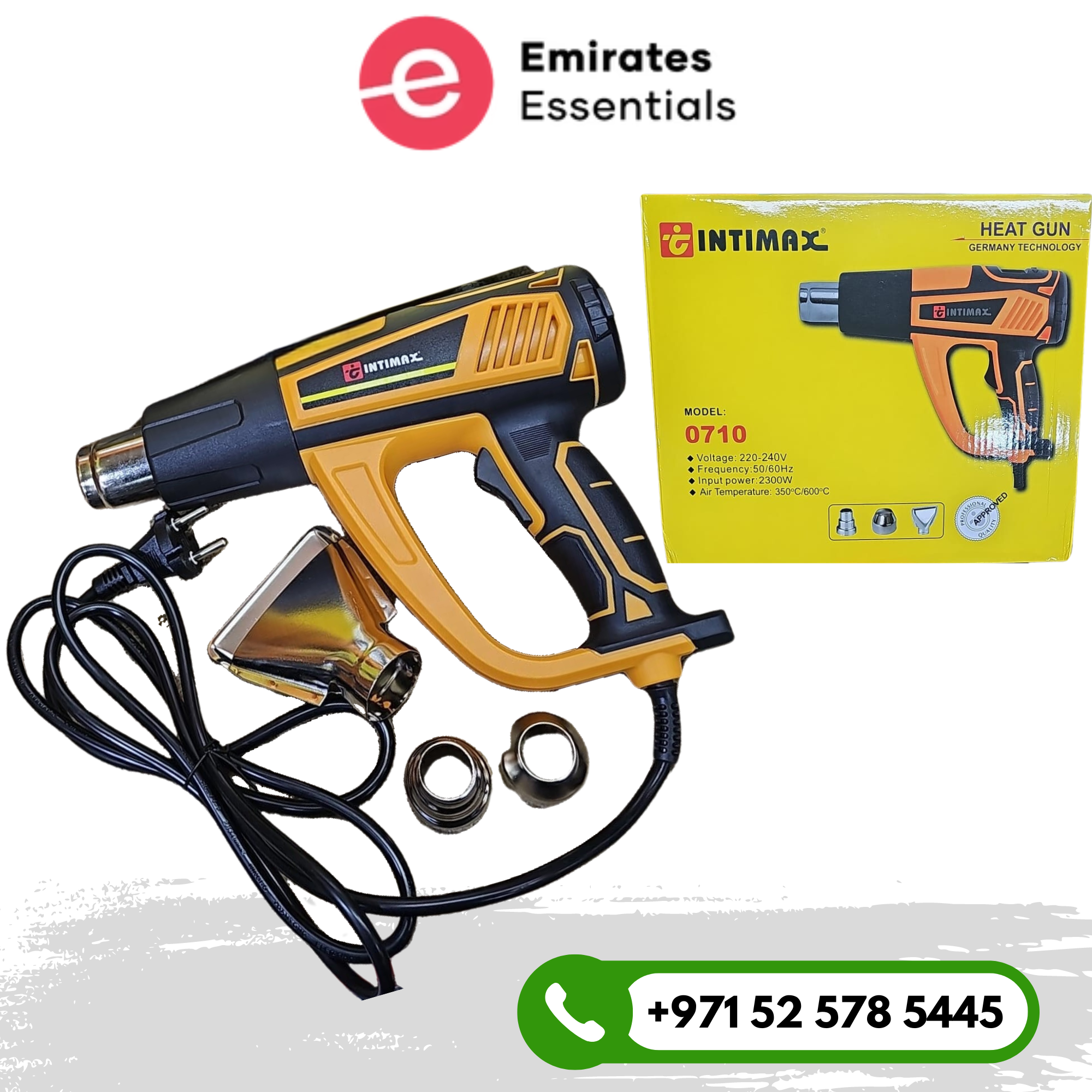 Intimax Professional Corded Hot Air Gun with Complete kit 0710 2000W 
