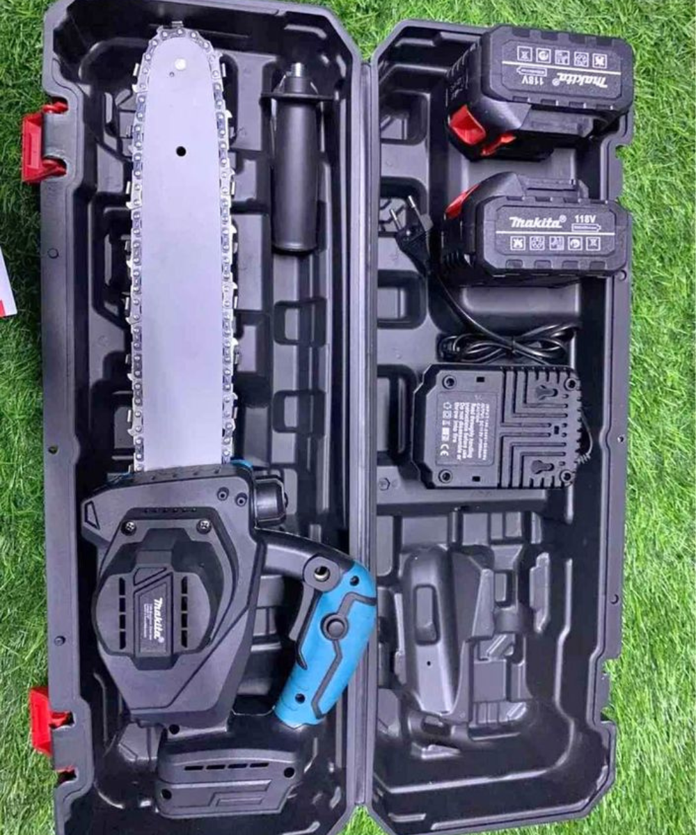 منشار ماكيتا اللاسلكي مقاس 12 بوصة مع بطارية وشاحن