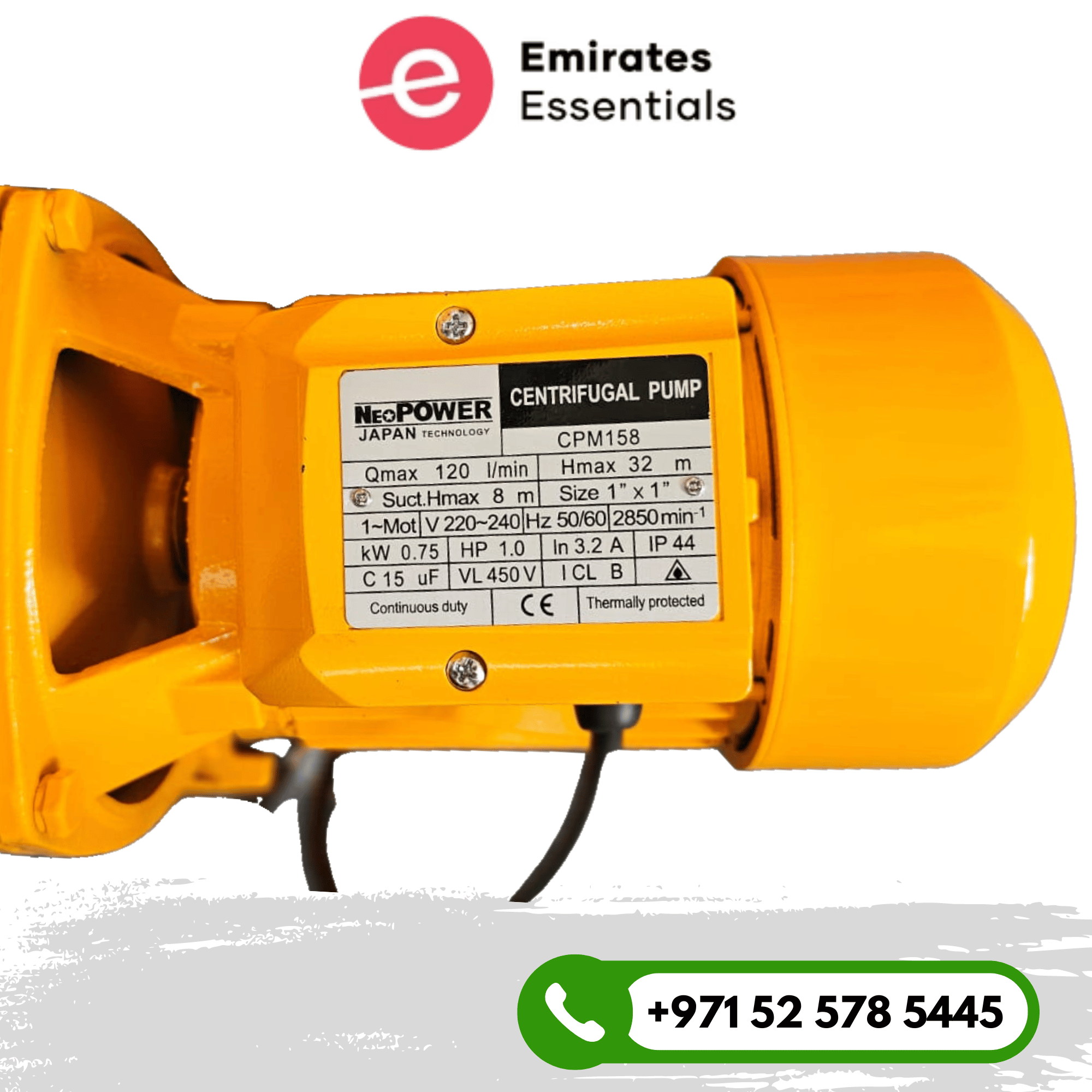 Neo Power 1 Hp Centrifugal Water Pump With High Discharge Pressure for Water Supply
