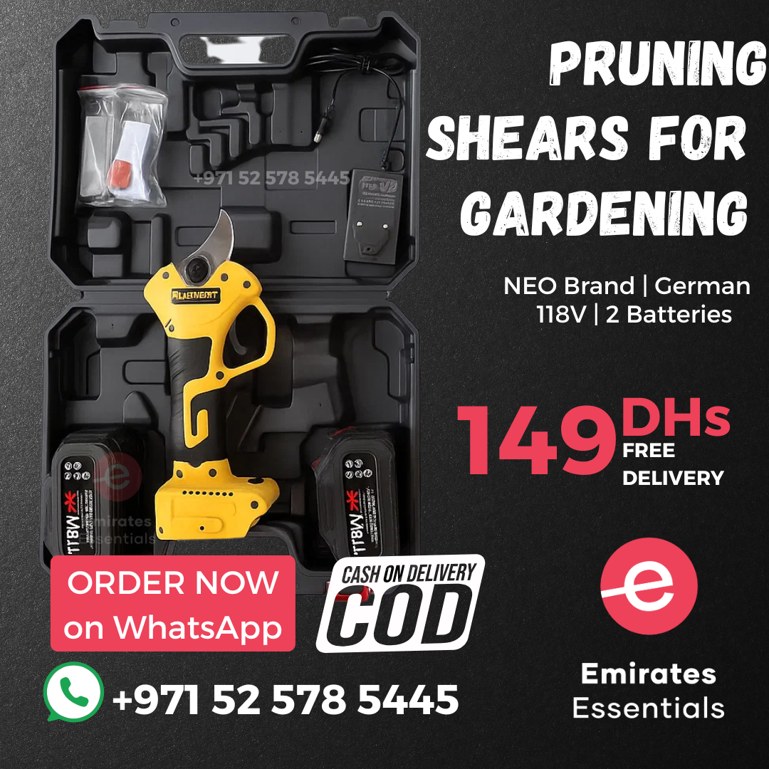 Neo Power Professional Battery Powered Pruning Shears for Gardening 118V