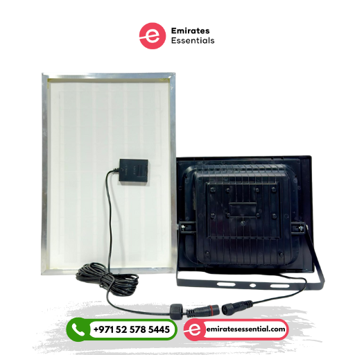 مصباح شمسي خارجي مع لوحة شمسية وحامل تثبيت - 1000 واط