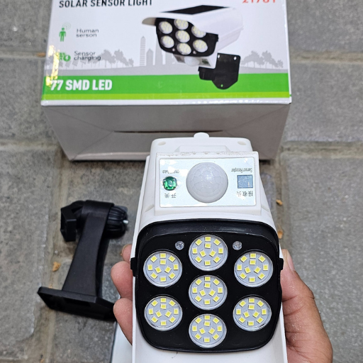 ضوء كاميرا وهمية تعمل بالطاقة الشمسية مع 3 أوضاع إضاءة