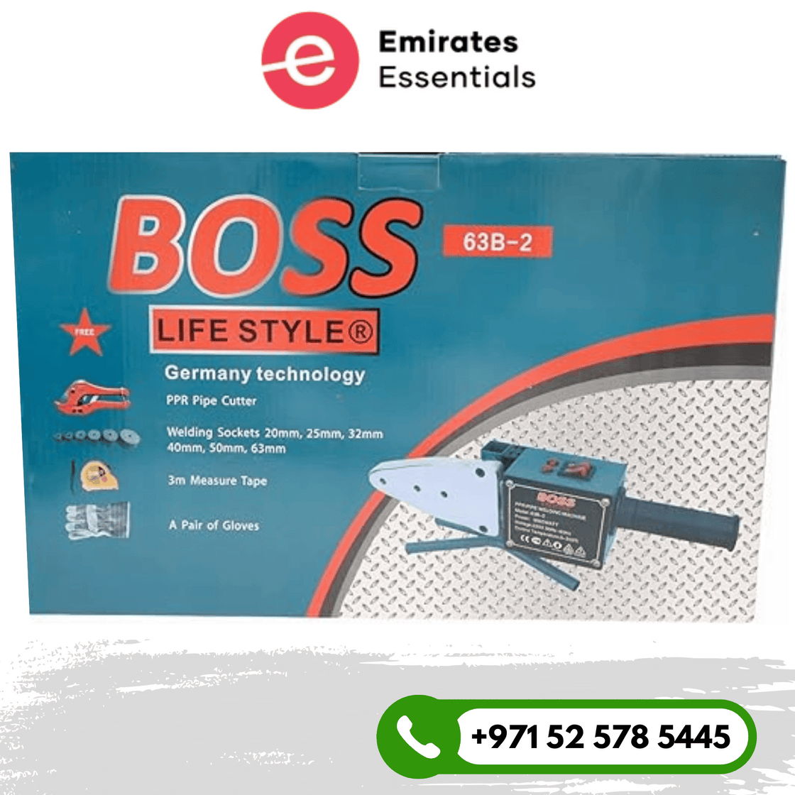 BOSS Brand Electric Pipe Heating PPR Welding Machine - 3000 Watts | German Technology PPR Pipe Cutter for Plumbing & Fittings