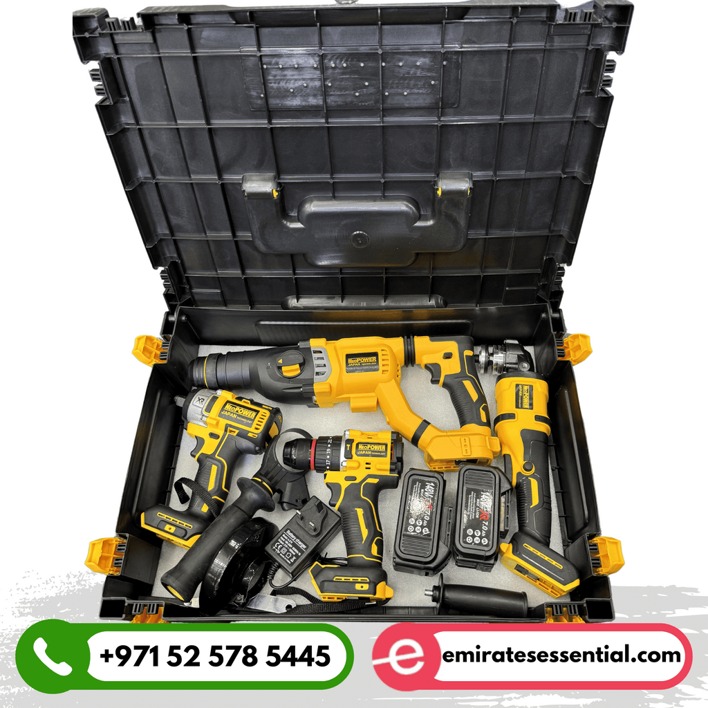 NEO Power 4 Pcs Power Tools Combo Set | 148 Vf Double Battery
