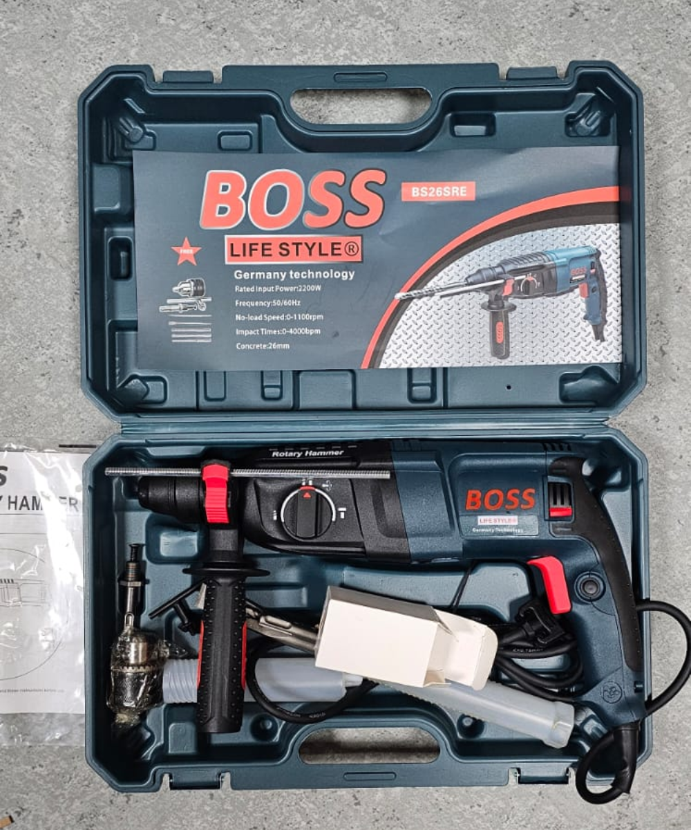 BOSS 3 optionRotary Hammer Machine with Battery and Charger