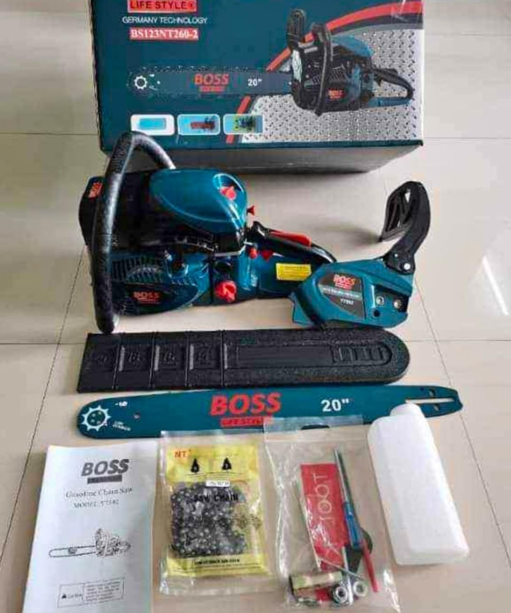 BOSS Brand | 20-inch Chain Saw with 1 Spare Blade | German Technology