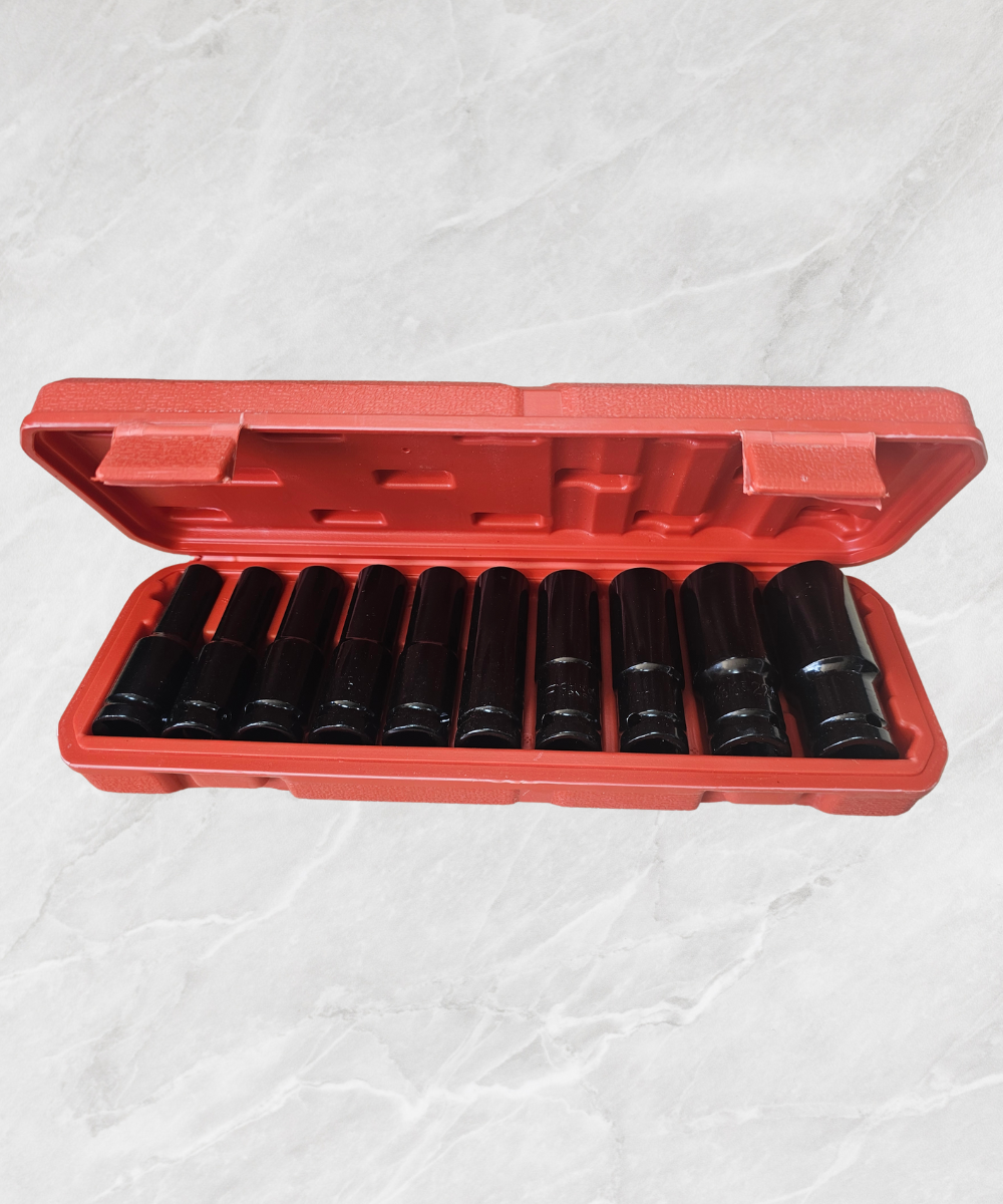 12 Inch Deep Impact Socket Set From 8mm to 24mm Drive Size