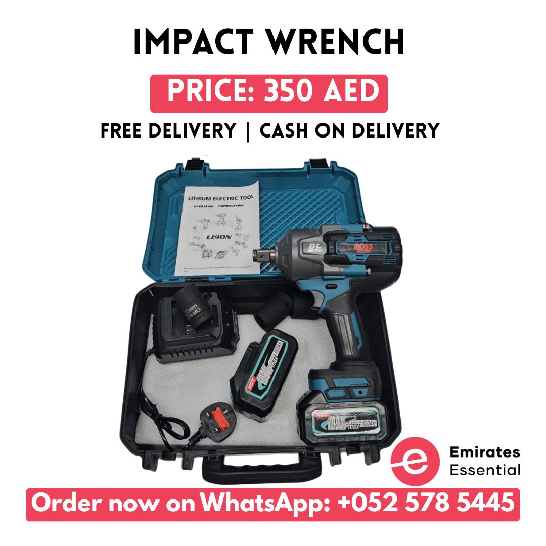 Boss Brushless Impact Wrench – 199V (Double Batteries)