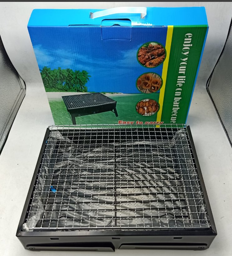 Barbecue Grill, [Barbecue Rack 36* 29* 6.8 cm] Charcoal Grill Portable Folding BBQ Grill Barbecue Desk Tabletop Outdoor Stainless Steel Smoker BBQ for Picnic Garden Terrace Camping Travel