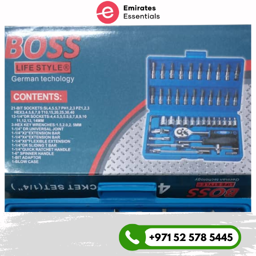Boss Ratchet and Socket Set 53 Pcs – Emirates Essential