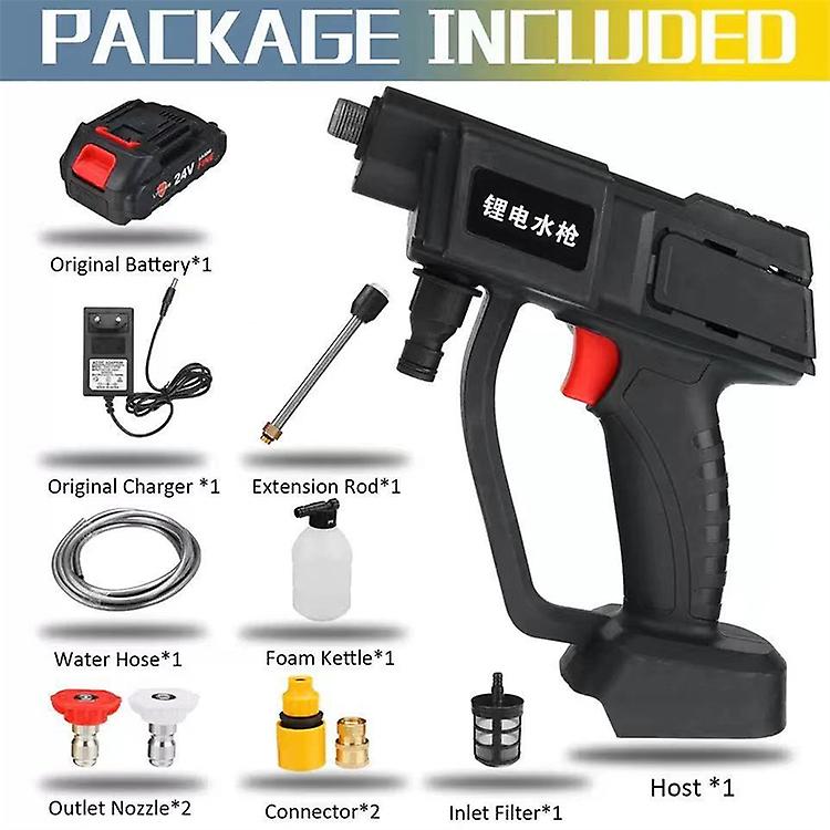 Water Spray Gun with Foam Cannon - 24v Single Batteries & Complete Accessories included