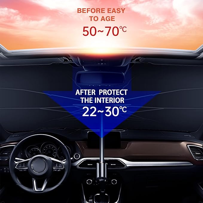 Windshield Sunshade Car Umbrella Universal Fit & Portable