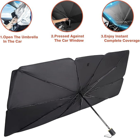 Car Windhield Un Hade Umbrella, Foldable Car Umbrella Unhade Cover - Foto 5