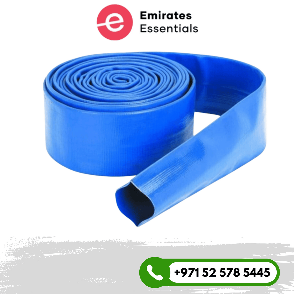 50m Blue PVC Flat Hose Pipe for Water Discharge