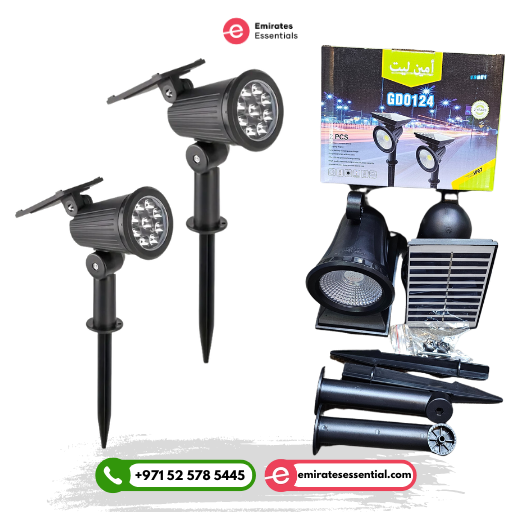 أضواء خارجية تعمل بالطاقة الشمسية للحديقة - وضعان للإضاءة وتصميم مقاوم للماء